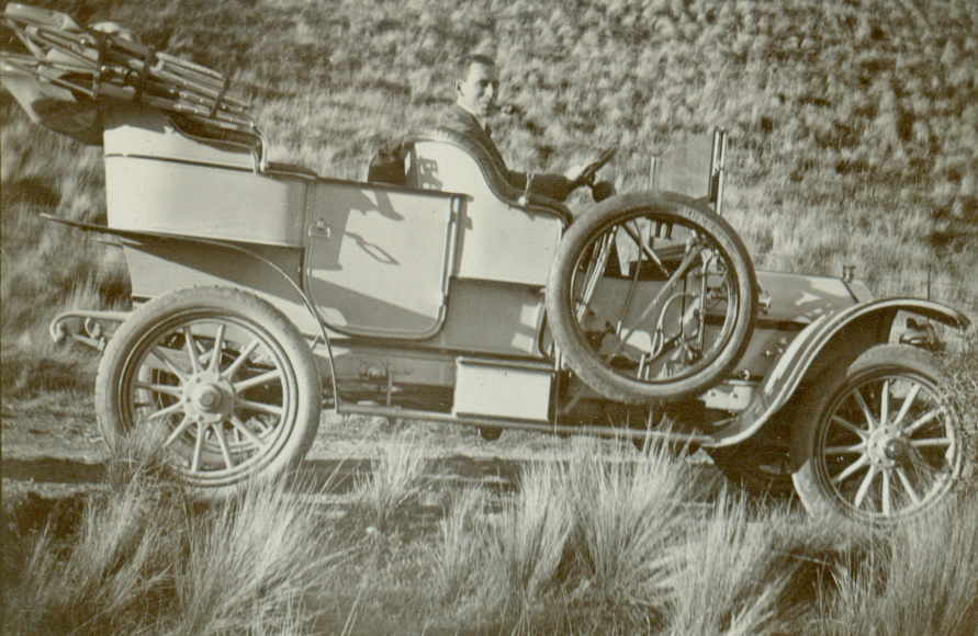 Cyril Stringer in a car