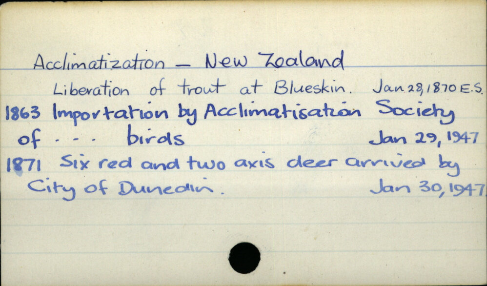 Acclimatization - New Zealand