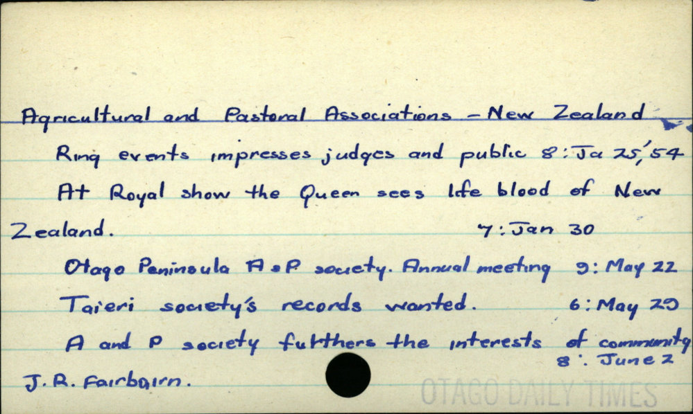 Agricultural &amp; Pastoral Associations - New Zealand