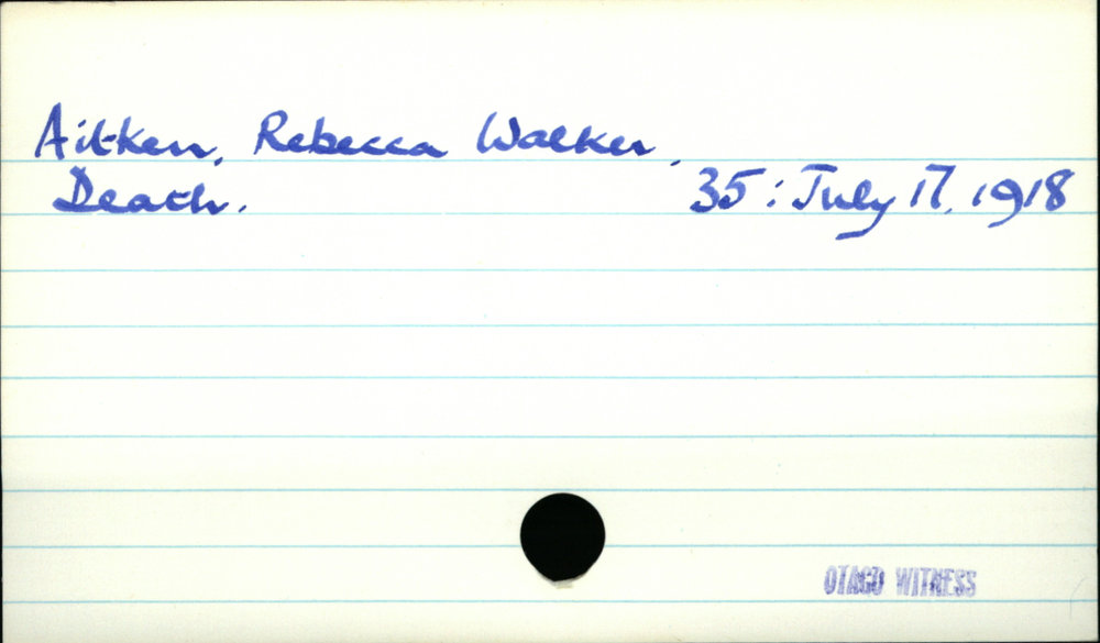 Aitken, Rebecca Walker