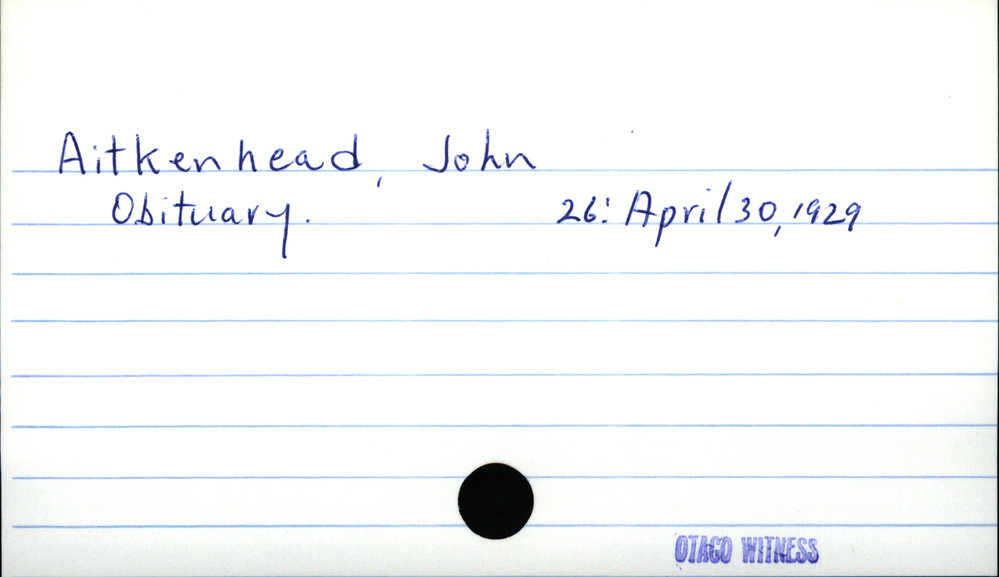 Aitkenhead, John