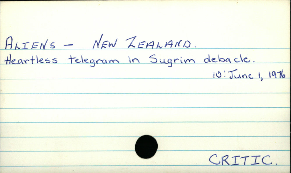 Aliens - New Zealand
