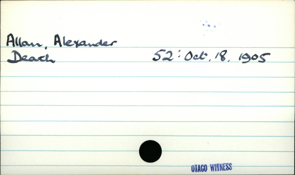 Allan, Alexander