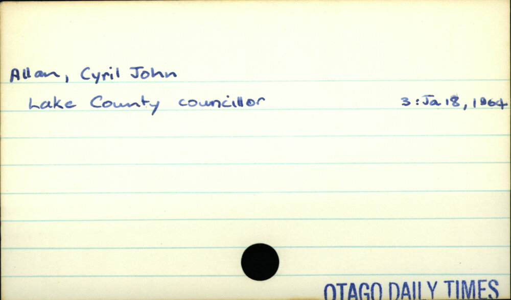 Allan, Cyril John 