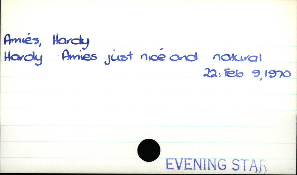 Amies, Hardy 