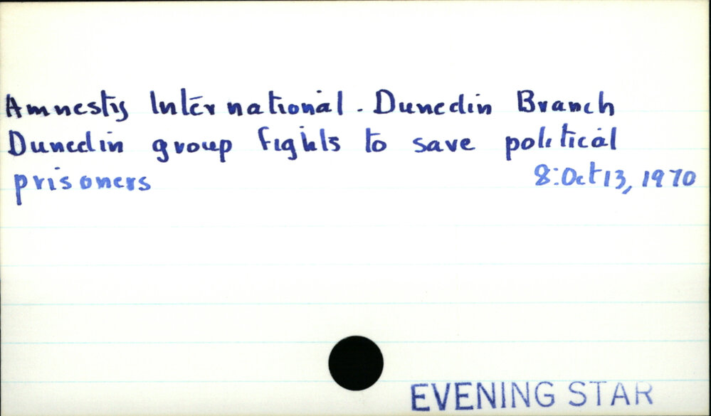 Amnesty International - Dunedin Branch 