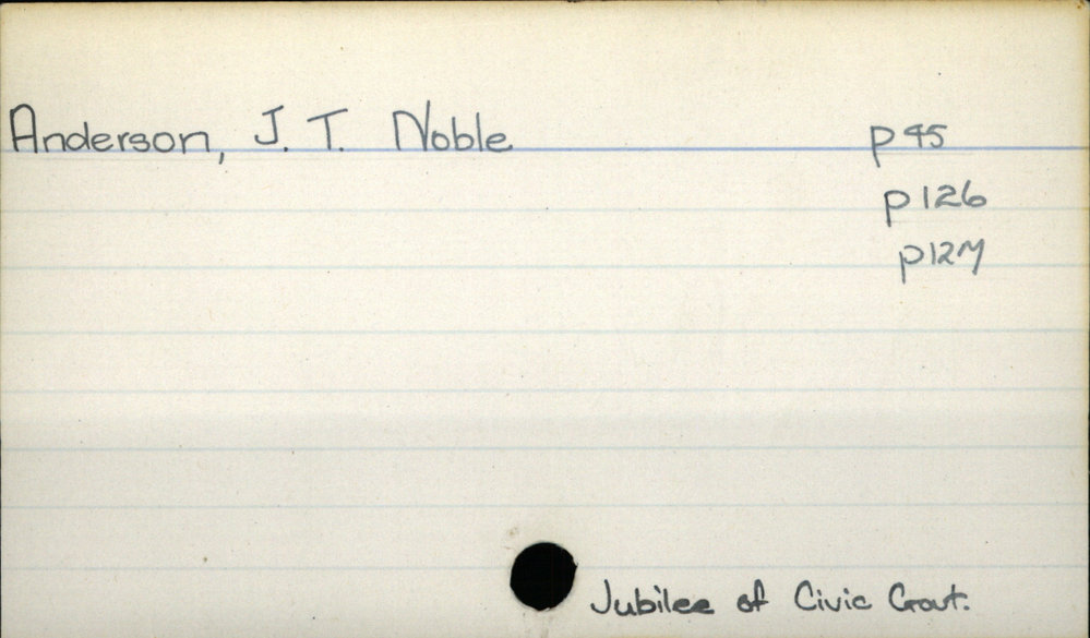 Anderson, J. T. Noble 