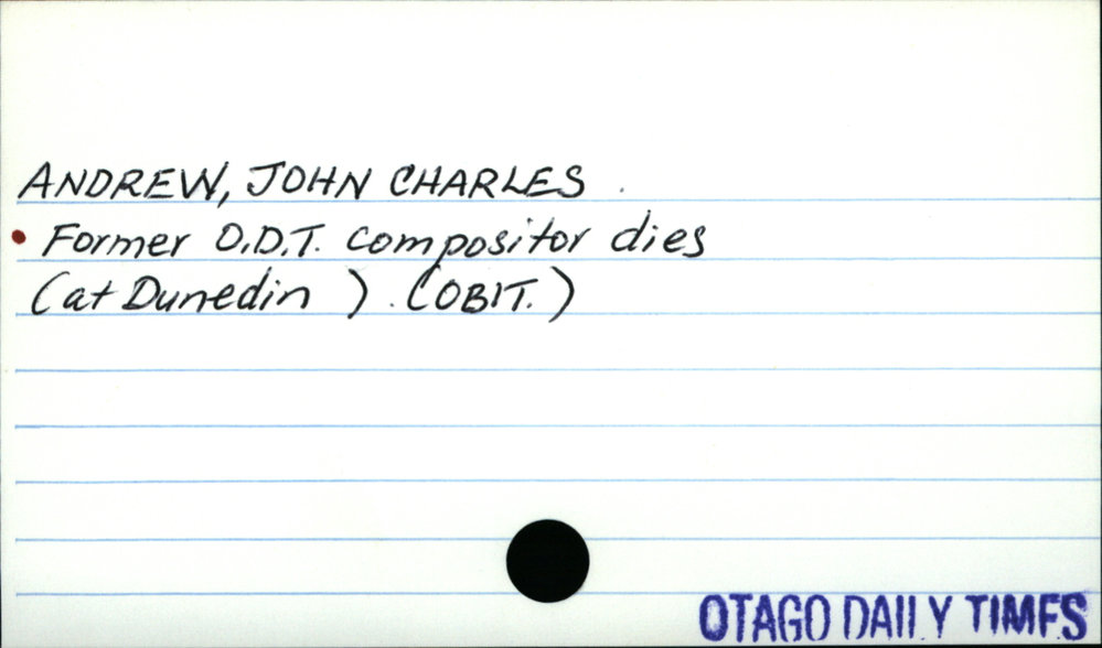 Andrew, John Charles (-1982)