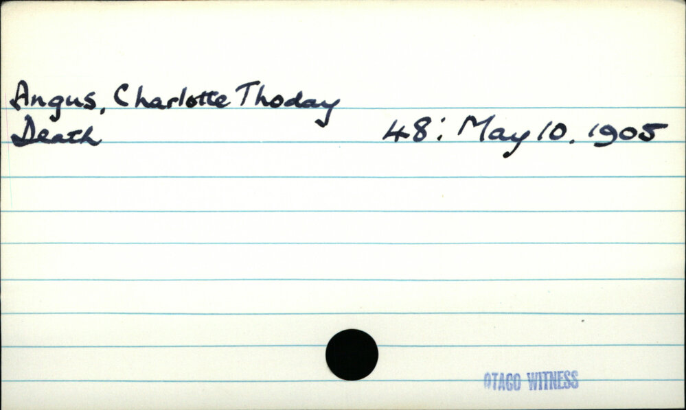Angus, Charlotte Thoday