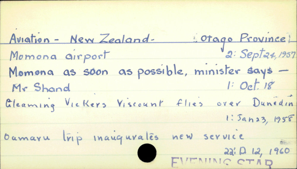Aviation - New Zealand - Otago Province