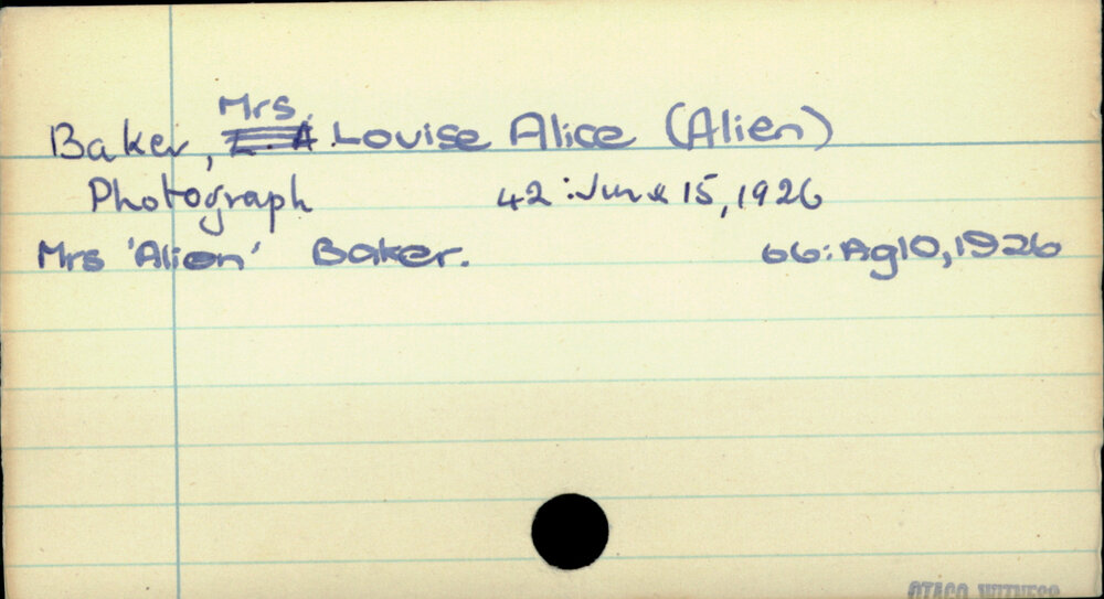 Baker, Louise Alice (Alien)