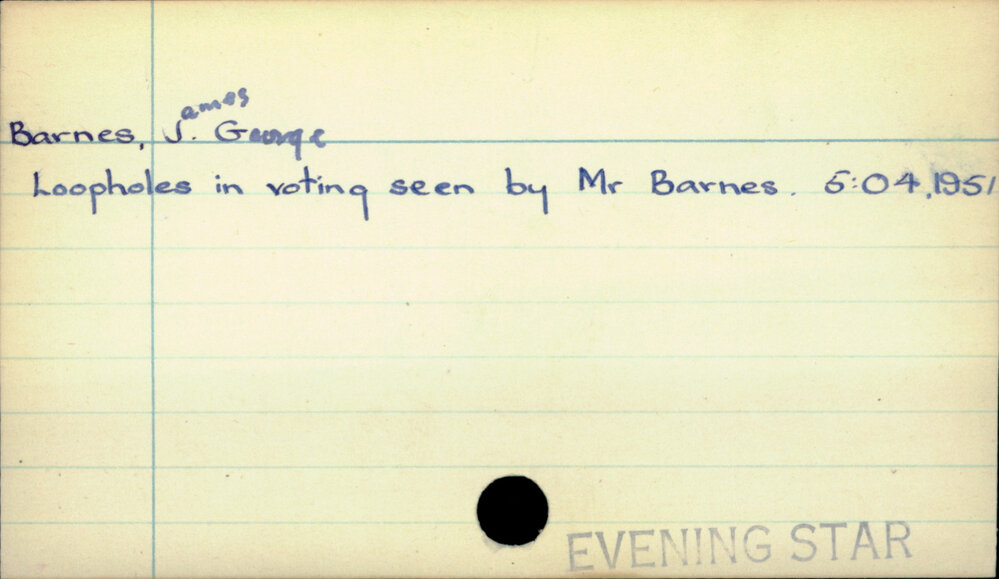 Barnes, James George
