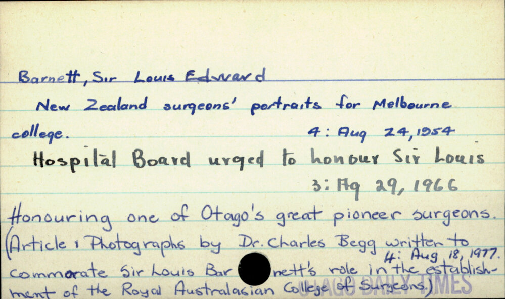 Barnett, Louis Edward (Sir)