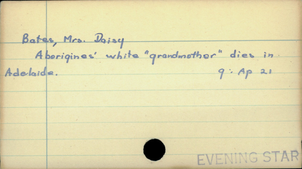 Bates, Mrs. Daisy
