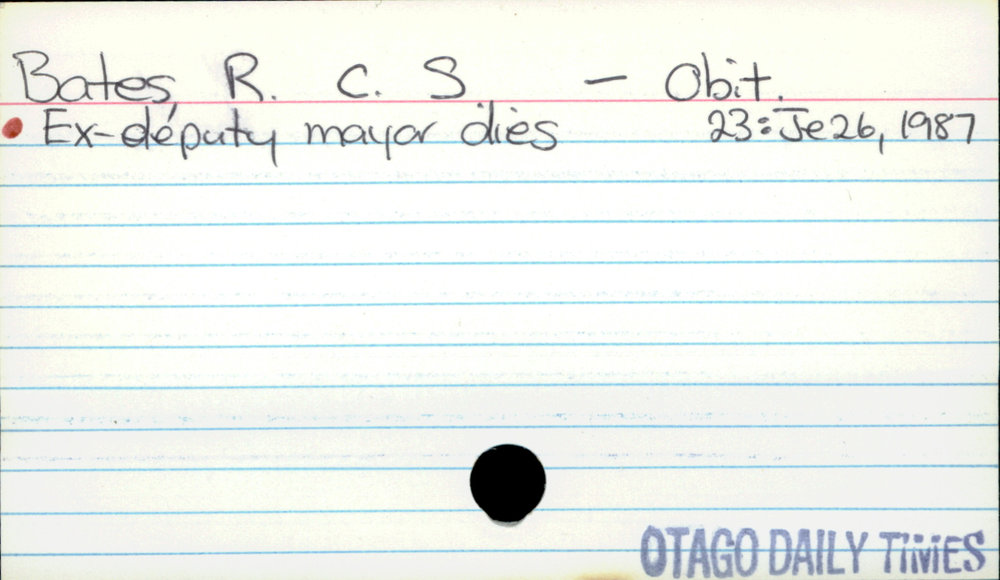 Bates, R.C.S.  - Obit.