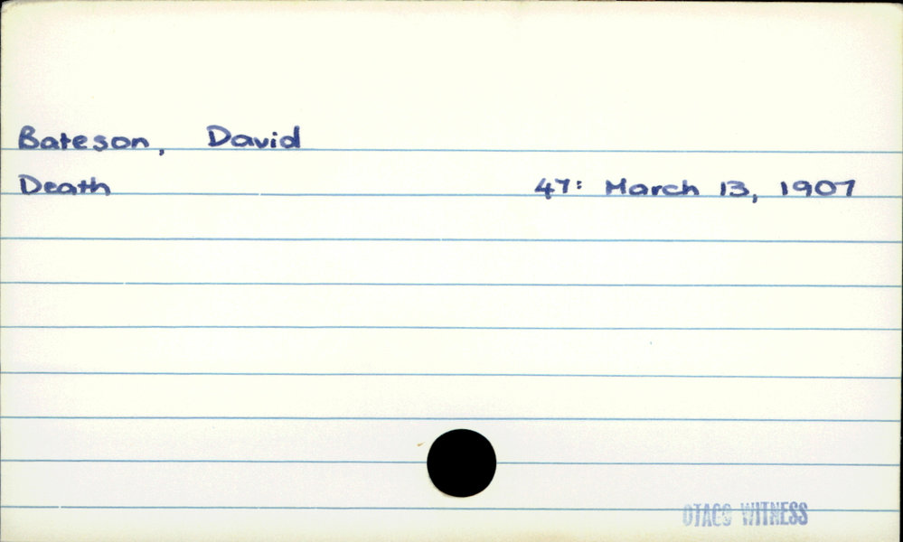 Bateson, David