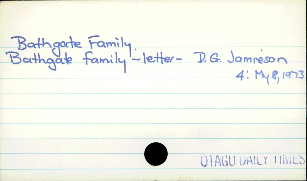 Bathgate Family