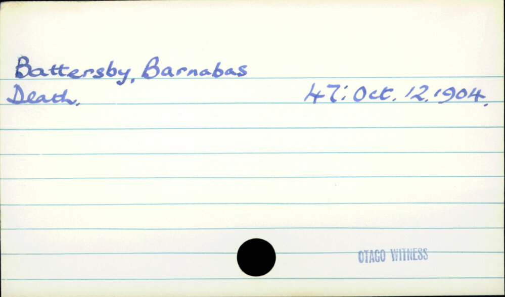 Battersby, Barnabas