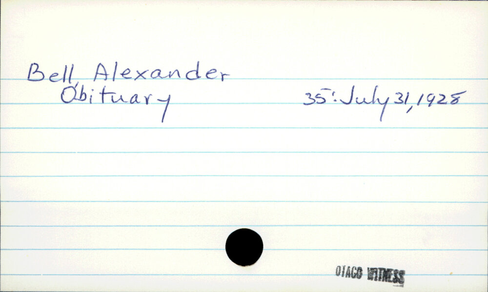 Bell, Alexander