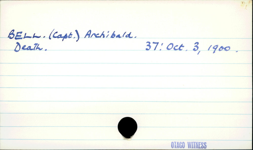 Bell, (Capt.) Archibald
