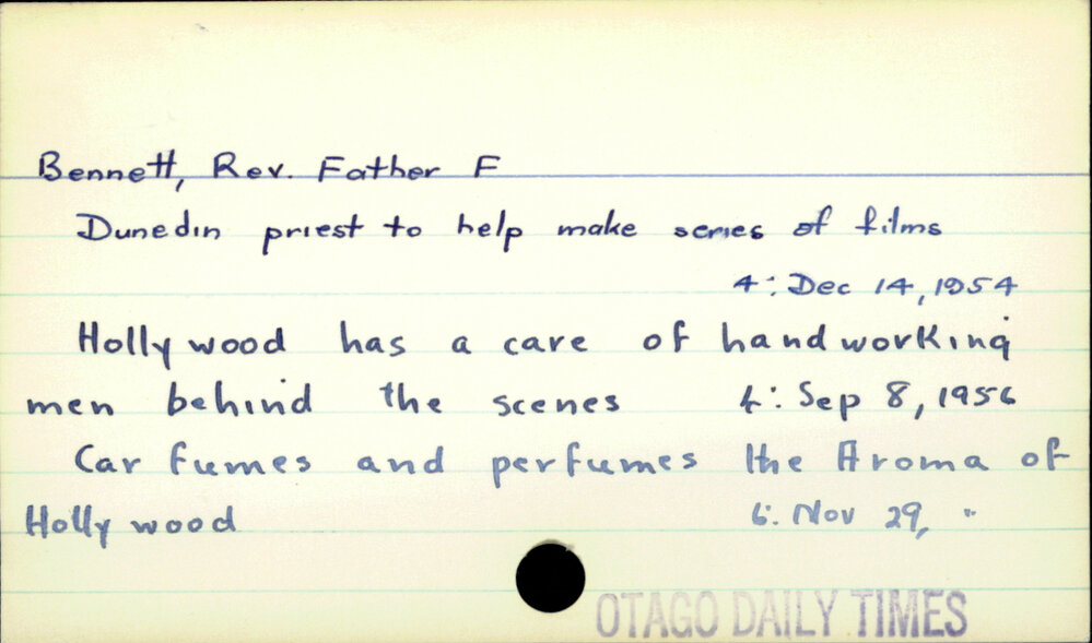 Bennett,  F (Rev. Father)