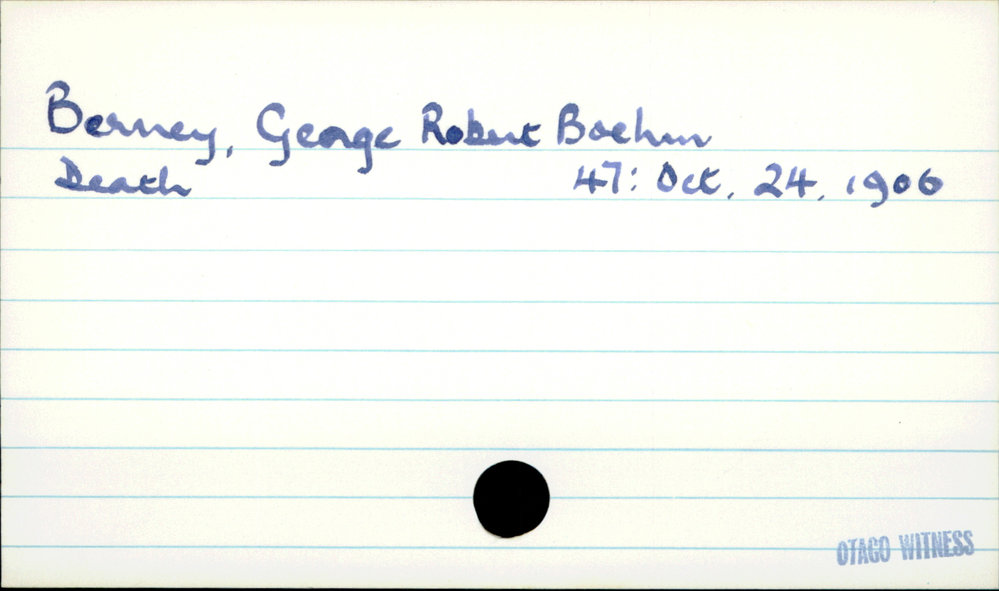 Berney, George Robert Boehm