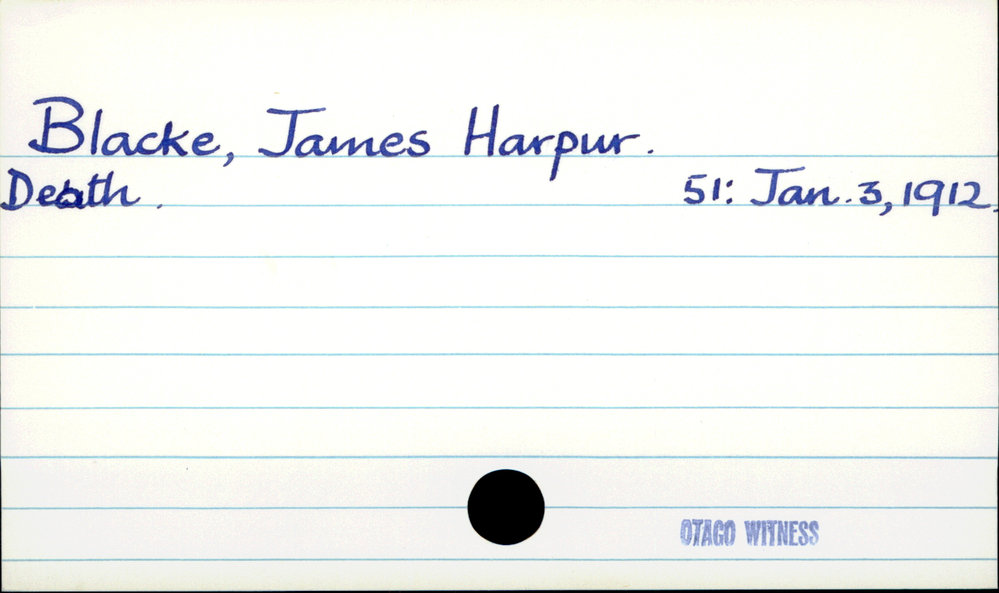 Blacke, James Harpur