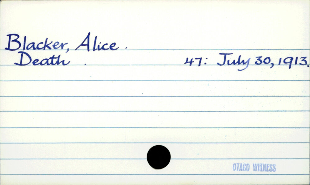 Blacker, Alice