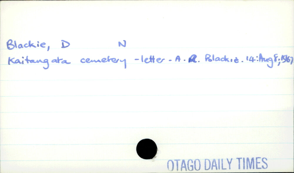 Blackie, DN