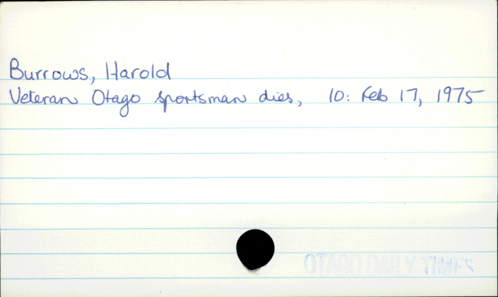 Burrows, Harold