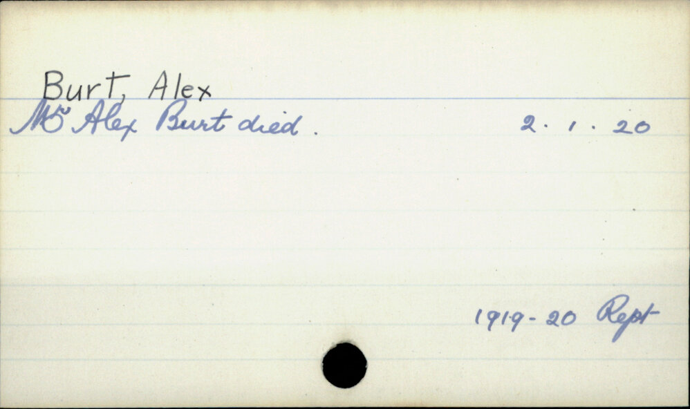 Burt, Alex