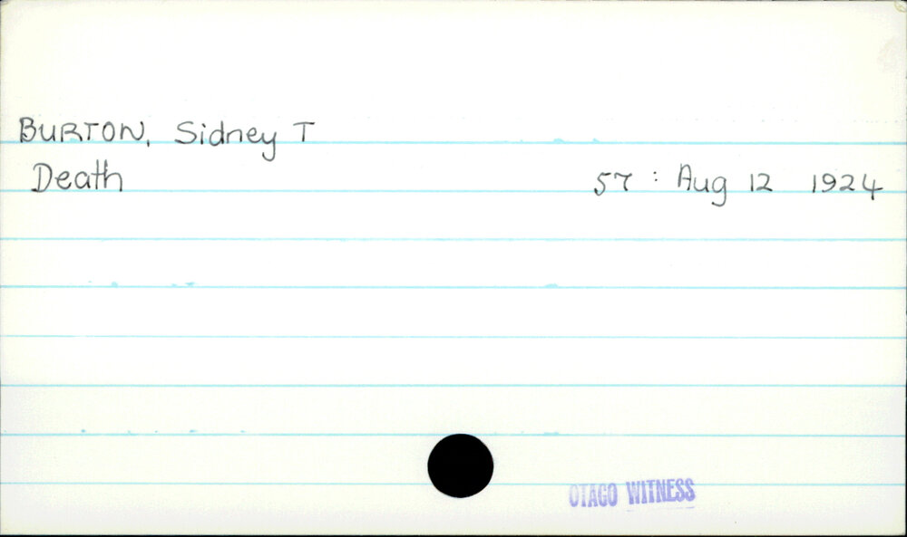 BURTON, Sidney T