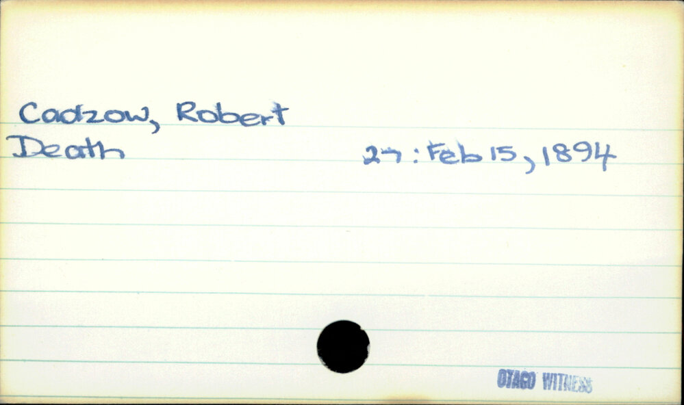 Cadzow, Robert