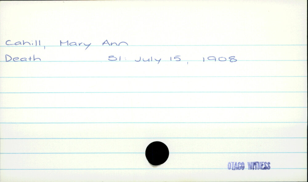 Cahill, Mary Ann