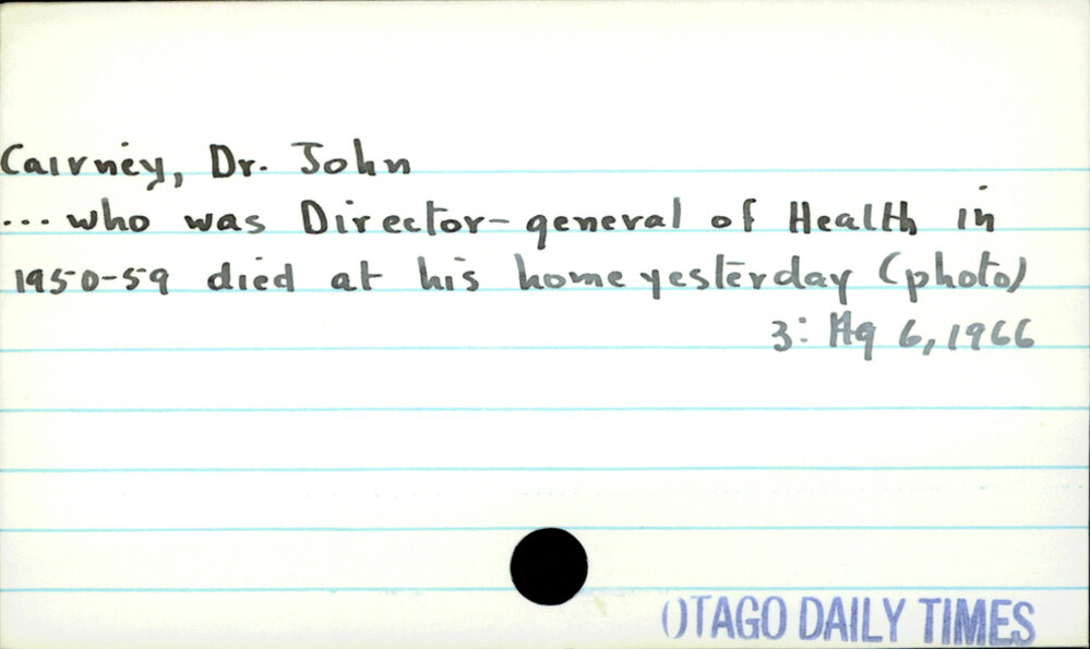 Cairney, Dr. John