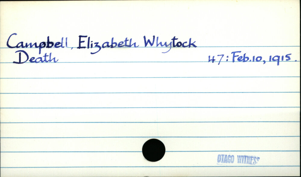 Campbell, Elizabeth Whytock