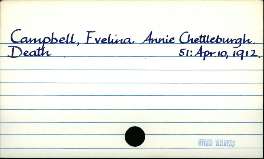 Campbell, Evelina Annie Chettleburgh