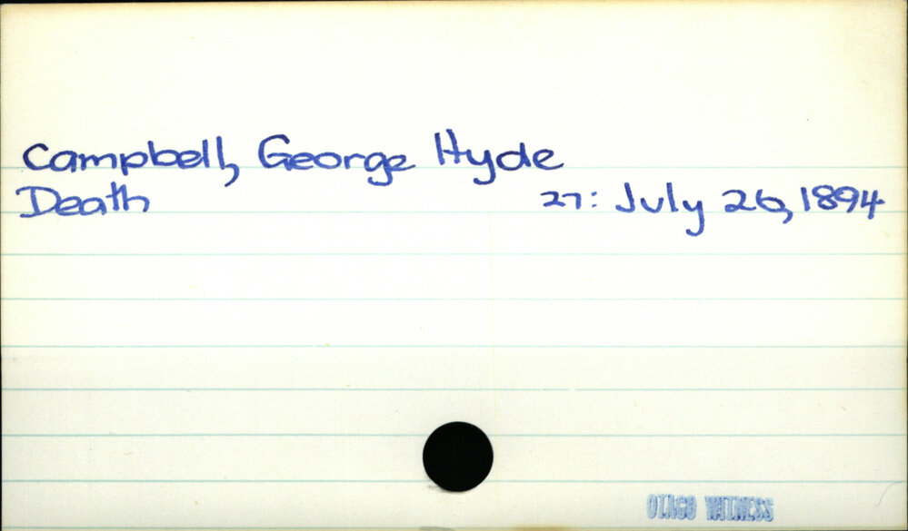 Campbell, George Hyde