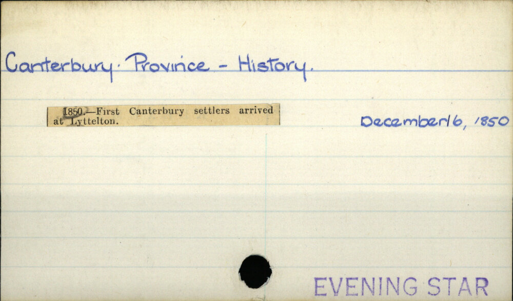 Canterbury Province - History