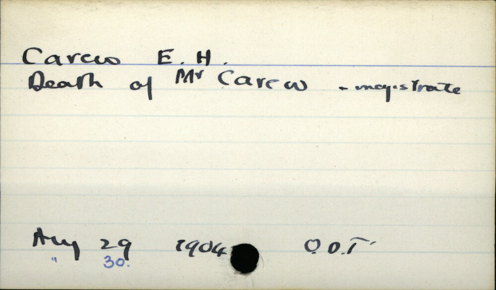 Carew, EH