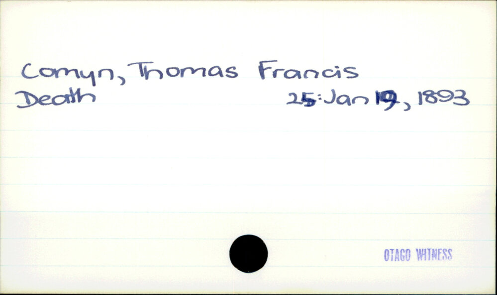 Comyn, Thomas Francis