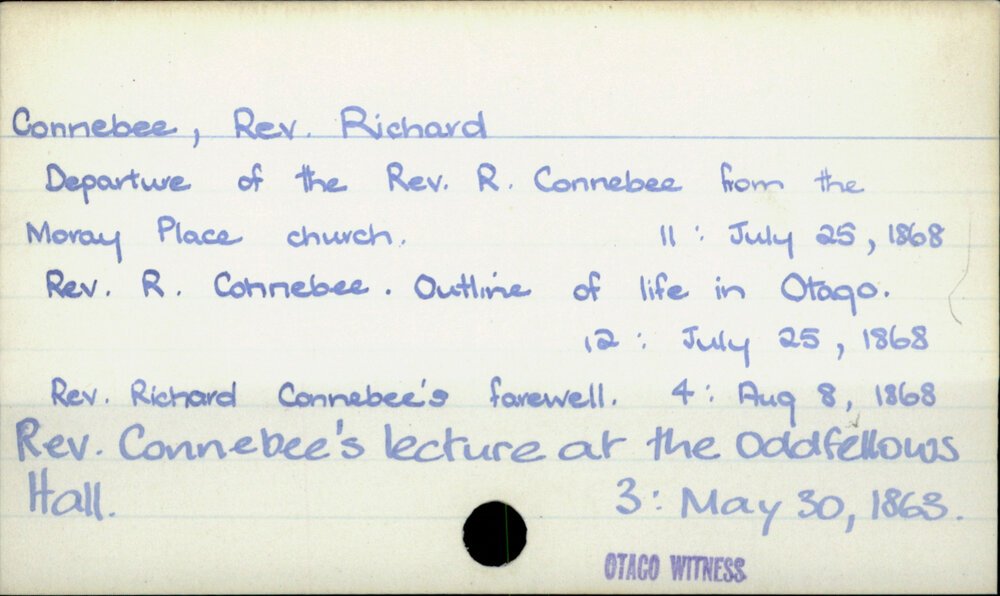Connebee, Rev. Richard