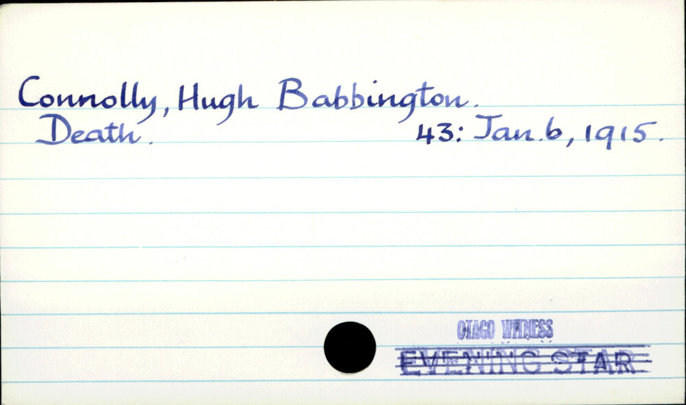 Connolly, Hugh Babbington