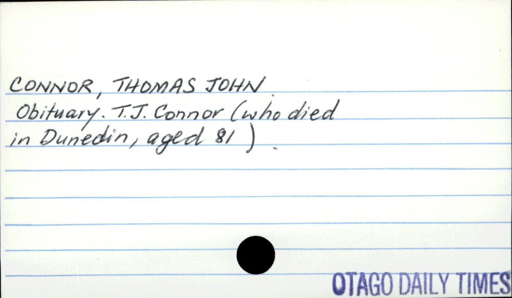Connor, Thomas John