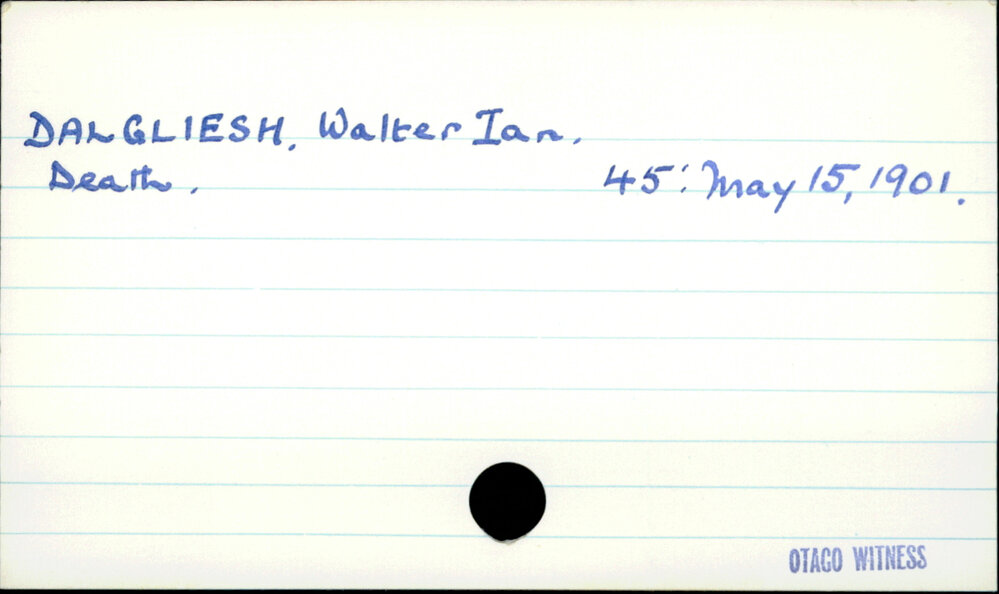 DALGLIESH, Walter Ian
