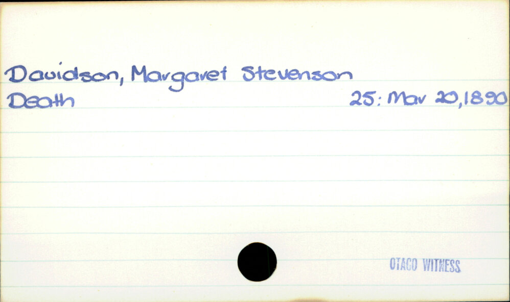 Davidson, Margaret Stevenson