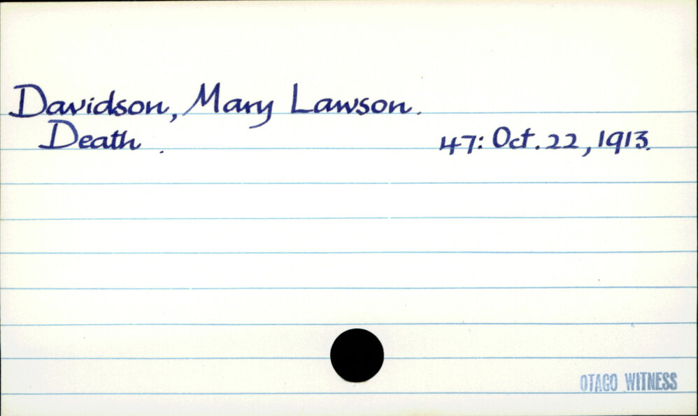 Davidson, Mary Lawson