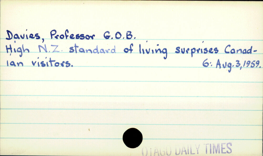 Davies, Professor G. O. B.