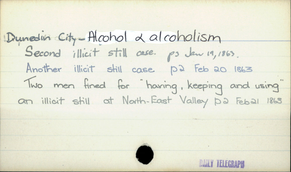 Dunedin City - Alcohol &amp; alcoholism