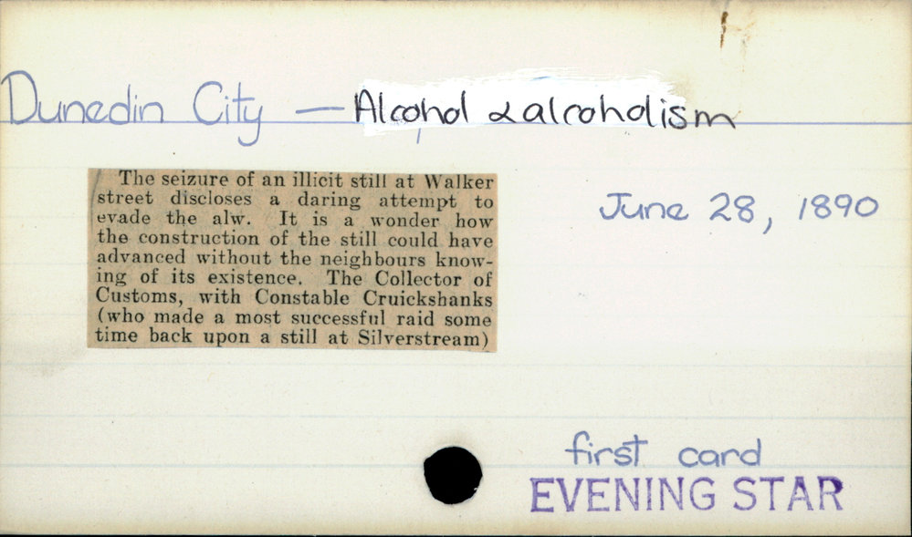 Dunedin City - Alcohol &amp; alcoholism